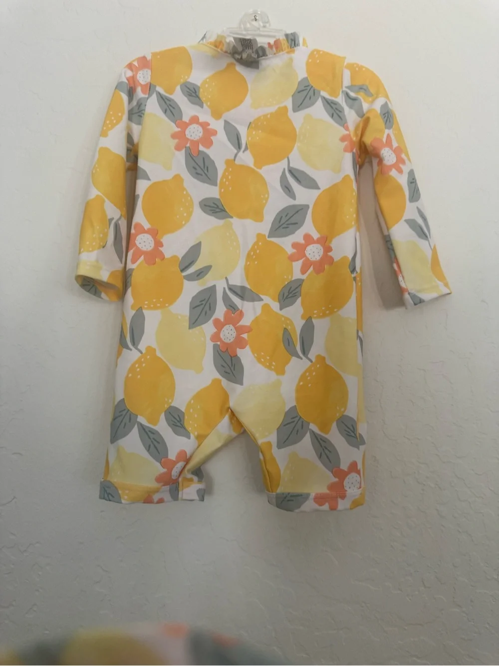 Carter's Yellow Lemon Print Infant Sun Outfit with Hat